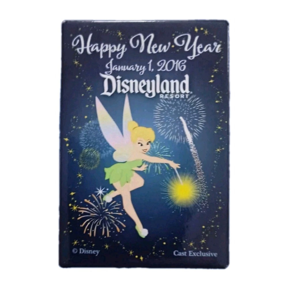 Disneyland 2016 Tinker Bell Happy New Year Button Pin Pinback Cast Exclusive